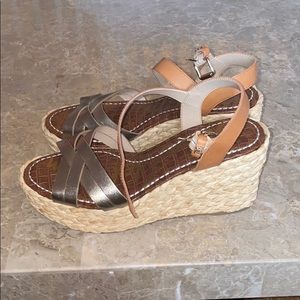 NWOT Sam Edelman Espadrille Wedge Platform Sandals
